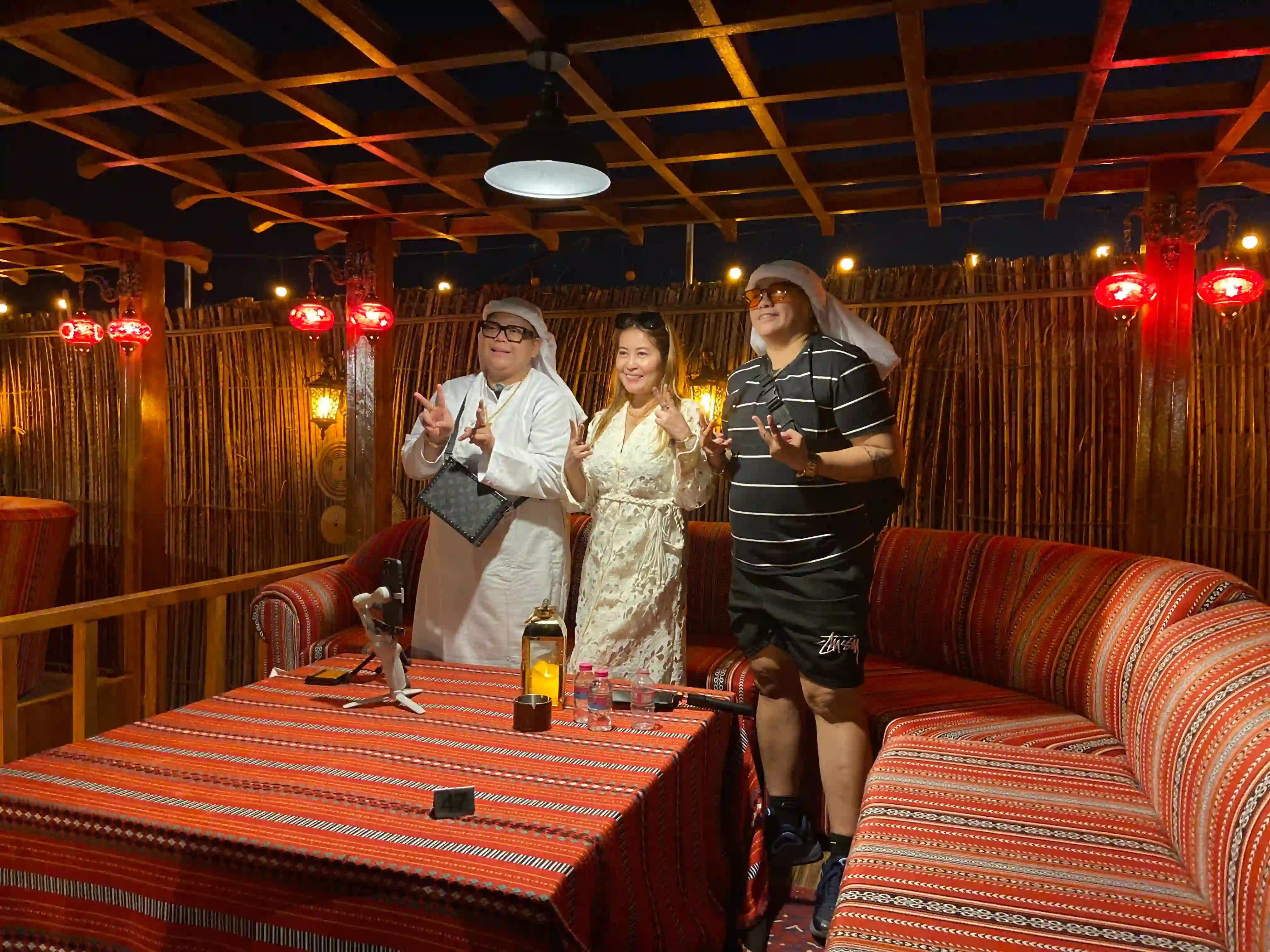 Desert Safari in Private Car with VIP Lounge - Food serve at the Table